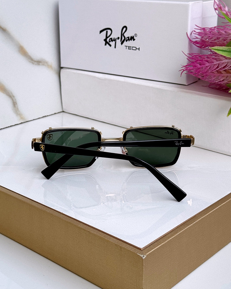 RB 9930 METAL GOLD GREEN UV-400 SUNGLASSES